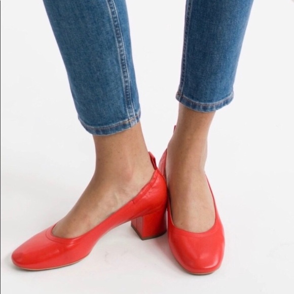 Everlane Shoes - Everlane the Day Heel 8.5 Red Leather in Box